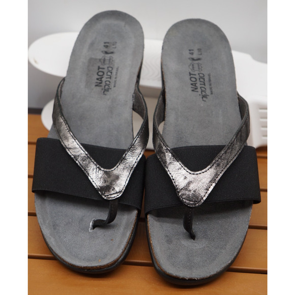 New! NAOT Women's Shoes Penelope Onyx Black Stretch EU 41 US 10 Sandals - Picture 1 of 10